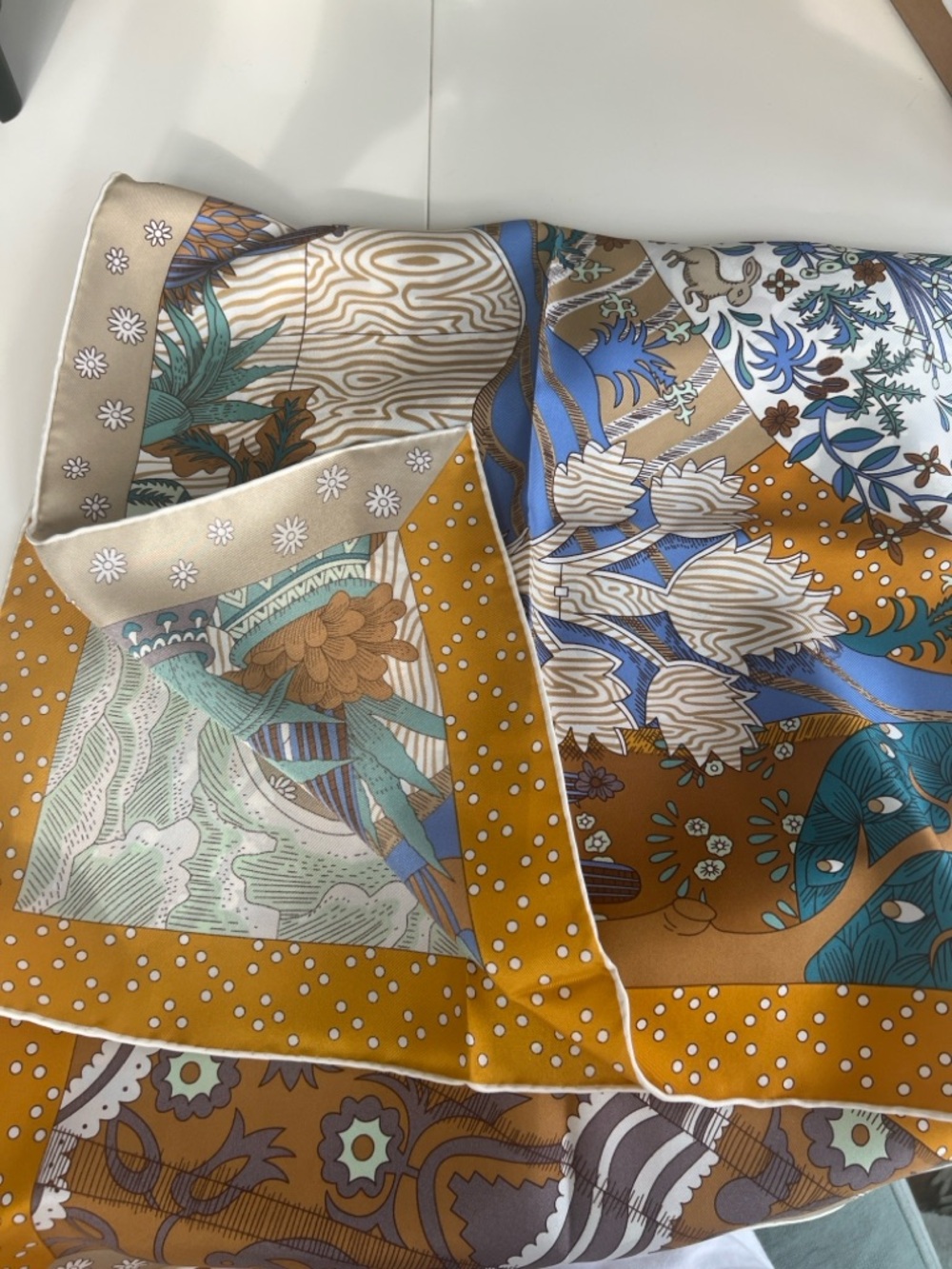 Carolina Lemke Mulberry Silk Boho Maximalist Statement Scarf - Picture 5 of 11